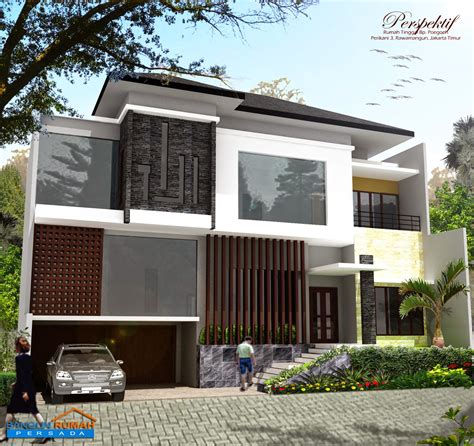 Desain Rumah Tinggal 2 Lantai Luas 200m2 ibu Dian Jakarta Timur Jasa Arsitek jakarta