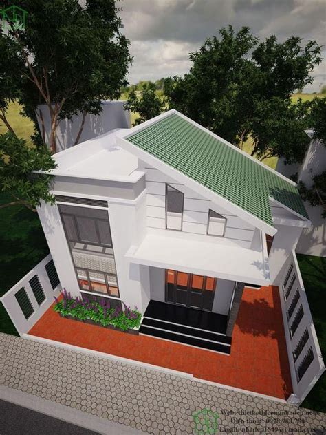 Desain Rumah Atap Miring 2 Lantai