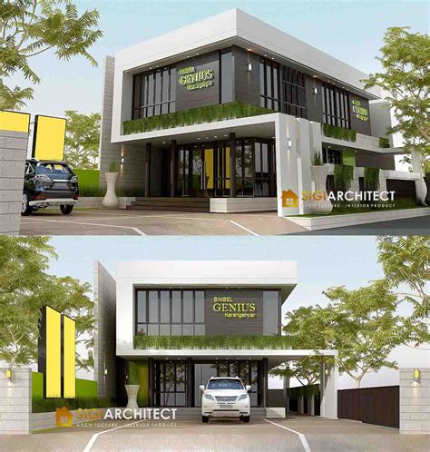 Desain Kantor dan Rumah Modern 2 Lantai Bapak Didik Firmansyah di Buleleng, Bali