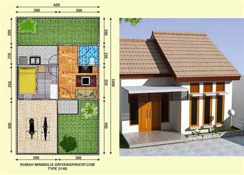 Gambar Desain Rumah Minimalis Type 21 Mungil dan Modern Desain Rumah