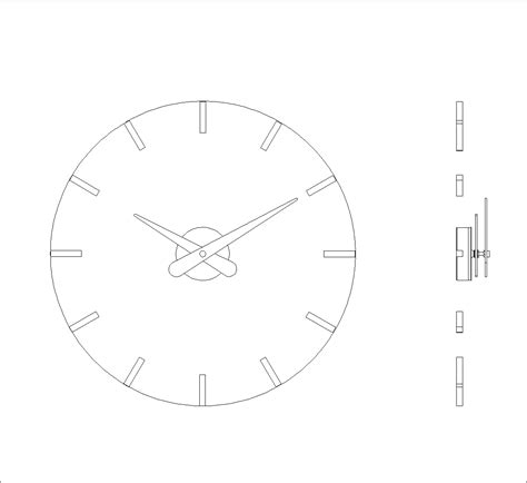 Desain Jam Dinding Autocad