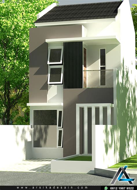desain rumah 5x12 2 lantai minimalis