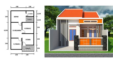desain rumah minimalis ukuran 15x15 warnaa
