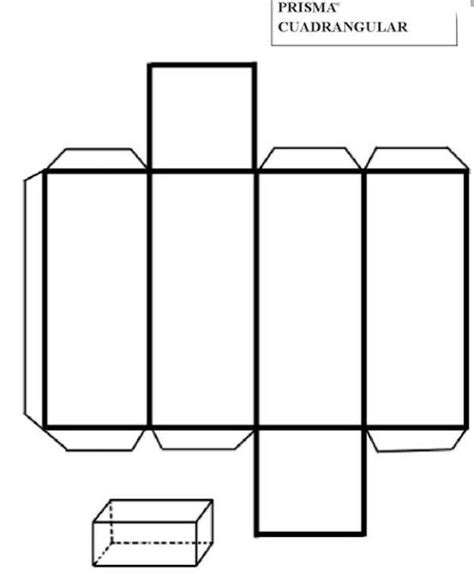 Modelo de papel de un prisma rectangular