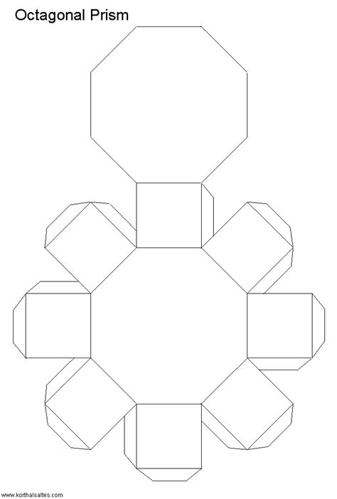 Modelo de papel de un prismas octagonal torcido