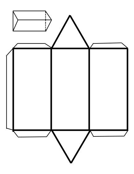 Desarrollo plano prisma triangular GeoGebra