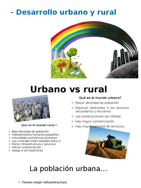 desarrollo urbano y desarrollo rural