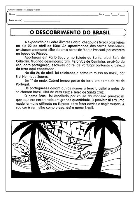 descobrimento do brasil 3 ano