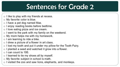 describe sentence for class 2