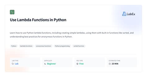 describe the use of lambda functions in python