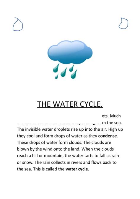 describe the water cycle in a brief paragraph