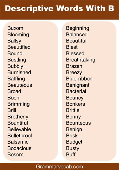 Describing Words Start With a P