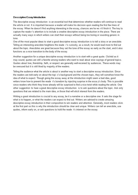 description introduction examples