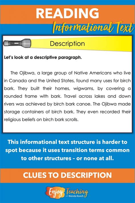 description text structure examples sentences