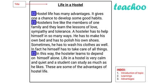 descriptive paragraph examples class 8