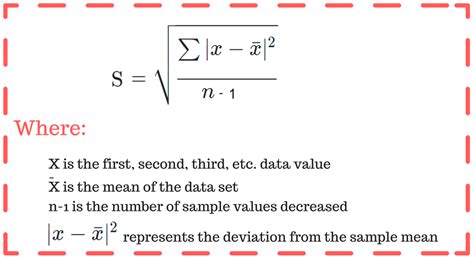 descriptive statistics formula example