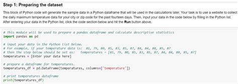 descriptive statistics in python code