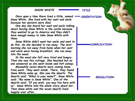 descriptive text example story
