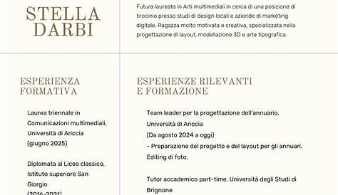Curriculum vitae studente universitario | ilCVPerfetto