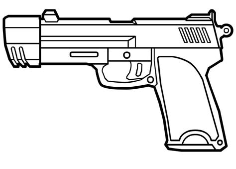 desenho de pistola para colorir