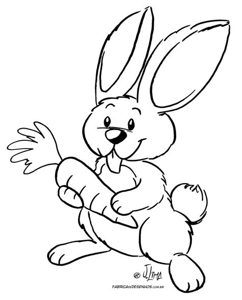 desenho de um coelho para pintar