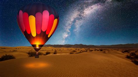 desert hot air balloon