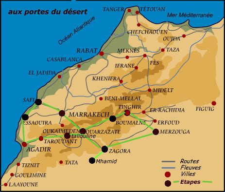 Maroc Carte / Carte du desert marocain Géographie Desert Maroc La