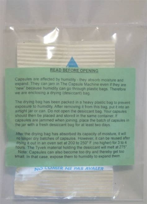 Desiccant Bag Drying