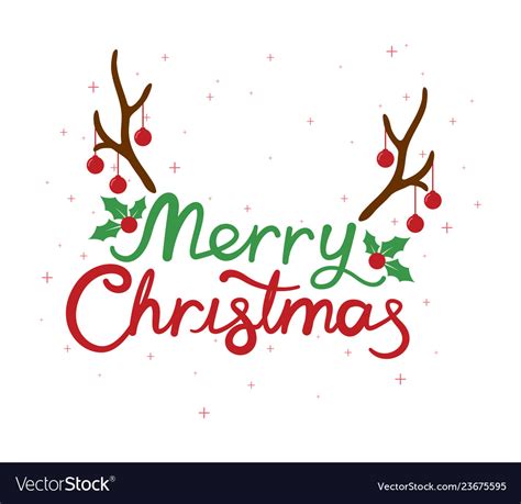 Merry Christmas Calligraphy vector text. Lettering design