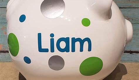 Design Of Piggy Bank Personalised For Boys By Sparkle Ceramics