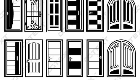 door open home house silhouette logo vector icon illustration design