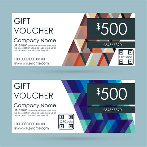 design a voucher with these free templates