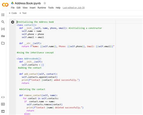 Design Address Book Python