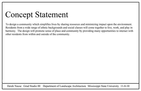 Design Concept Statement Example