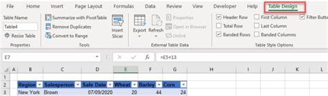 Design Tab Tools Group Excel