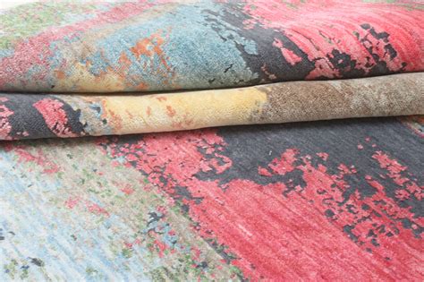 1900s Zeigler design Teppich, französischer Seide Damast Vorhänge und