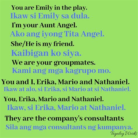 designation in tagalog examples sentences
