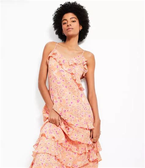 Designer Floral Ruffle Dresses