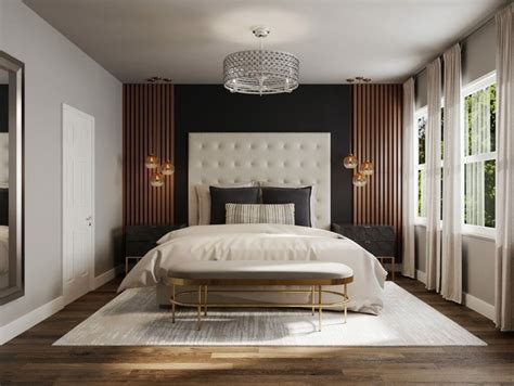 Bedroom with Designer Headboard