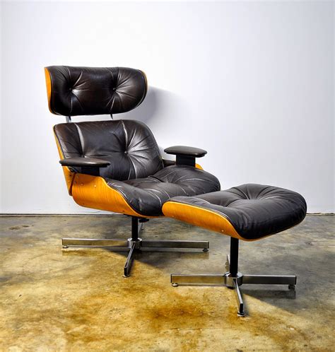 designer lounge chair with ottoman