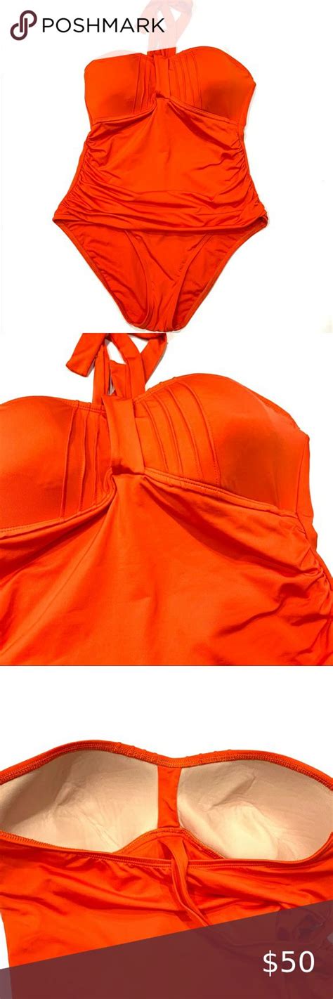 Designer Orange Bathing Suits