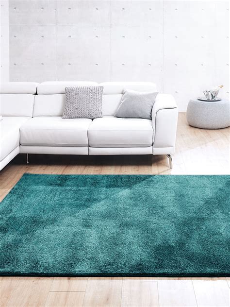 DesignTeppich Wohnzimmer GemäldeLook Teppich grün, Teppich design