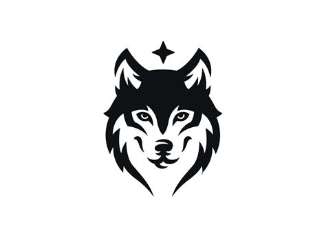 designer wolf profile logo