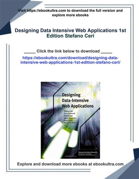 Designing Data-Intensive Web Applications Pdf