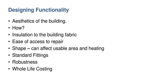 Designing for Functionality