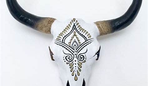 hand painted cow skull | Decorated Cow Skulls~ | Pinterest | Painted