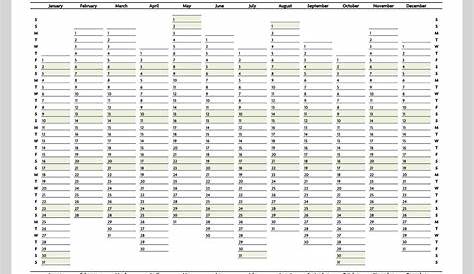 Year Planner Template 2021 Excel Printable File Infozio | All in one Photos