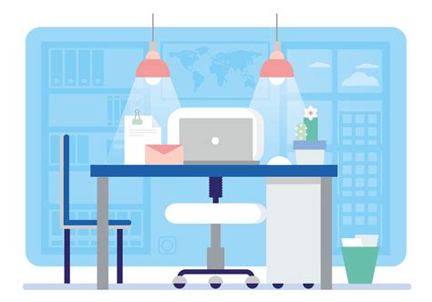 Desk Illustration Vector