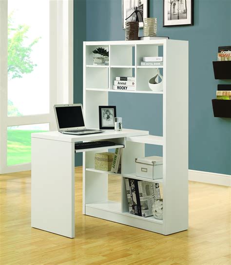 Desk With Bookshelf On Side