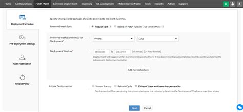 Desktop Central Schedule Patch Scan